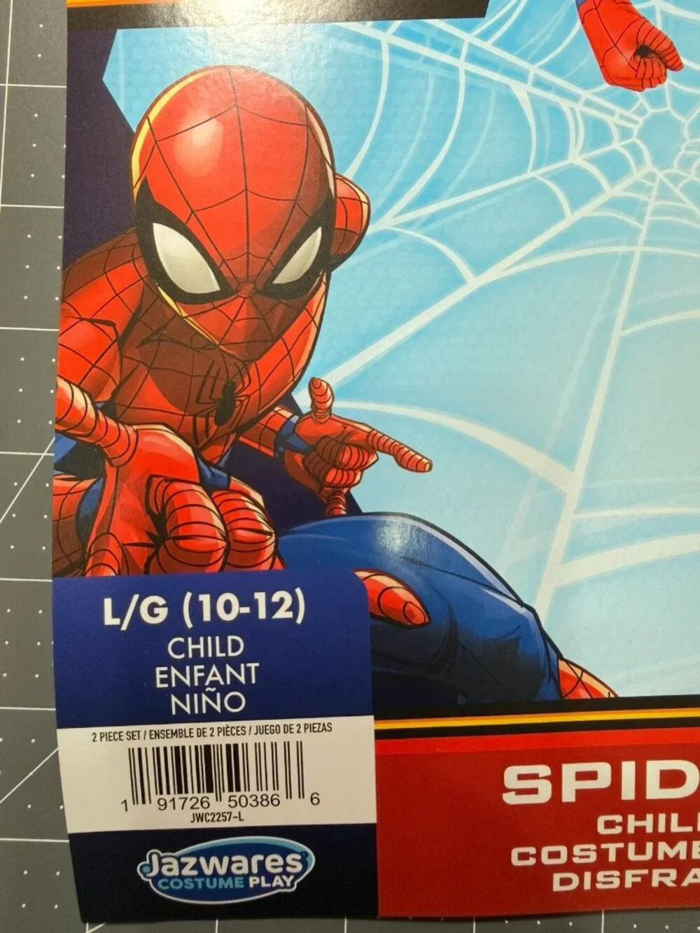 Spider-Man Halloween Costume Child Size L/G(10-12)